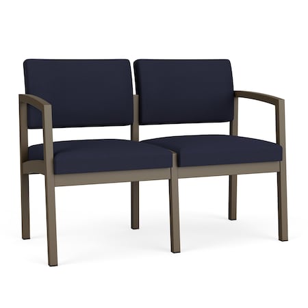 Lesro Lenox 2 Seat Tandem Seating W/ No Center Arm, 43.5 in W 24.5 in L 32 in H LS2101